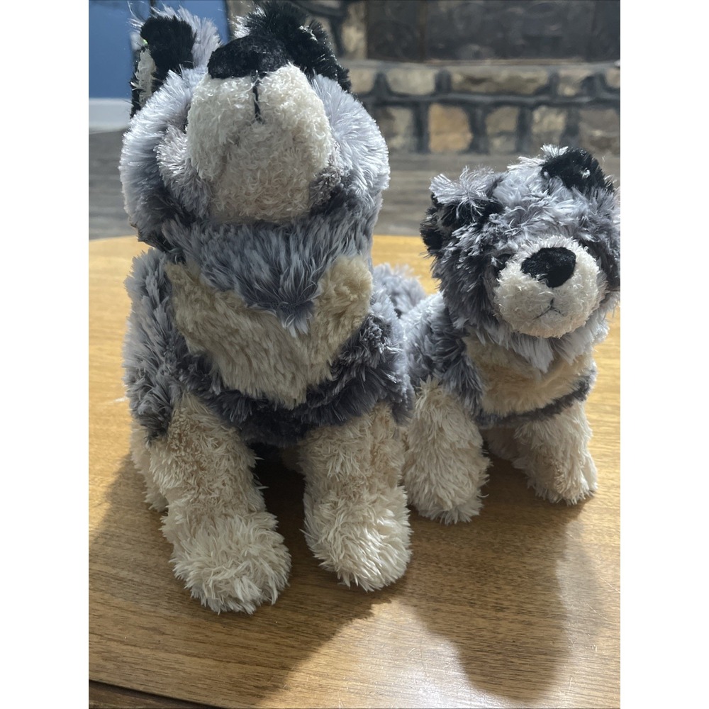 Defenders of Wildlife Wolf Dog‎ Howling W Pup Plush Toy Stuffed Animal 15"& 11"